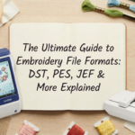 Embroidery file formats comparison DST, PES, and JEF for embroidery machines