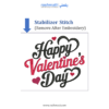Happy Valentine’s Day Embroidery Design | Love Heart Machine Embroidery File (DST, PES, XXX, VP3, EXP)