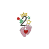 Baby Milestone Birthday Embroidery Bundle – Numbers 1, 2 & 3 with Baby Footprints, Crown, Clover & Stars | 3 Sizes | PES DST EXP XXX HUS VP3
