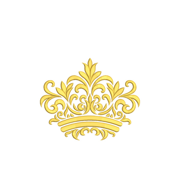 Sweet Princess Royal Crown Baby Embroidery Design - Delicate Floral Tiara for Newborn Gifts, Dresses & Nursery Decor - 3 Sizes Included