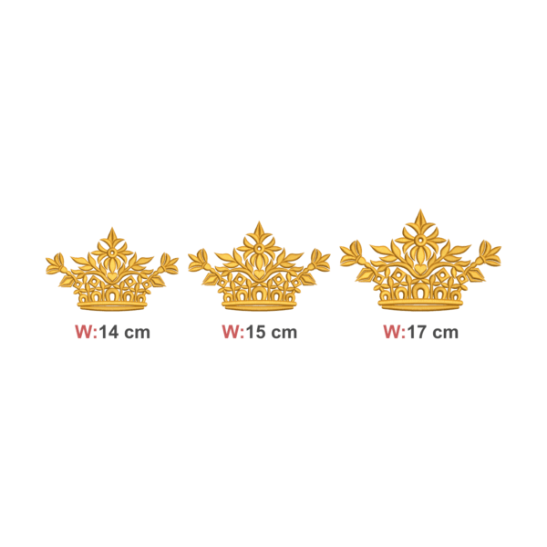 Royal Baby Crown & Little Prince Tiara - Premium Machine Embroidery Design Pattern for Newborn Onesies, Blankets, and Nursery Decor (PES, DST, JEF, Multiple Sizes)
