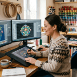 The Best Embroidery Software in 2026: A Complete Guide to Choosing the Right Digitizing Tool 1 Hatch Embroidery software design editor with color palette and stitch settings